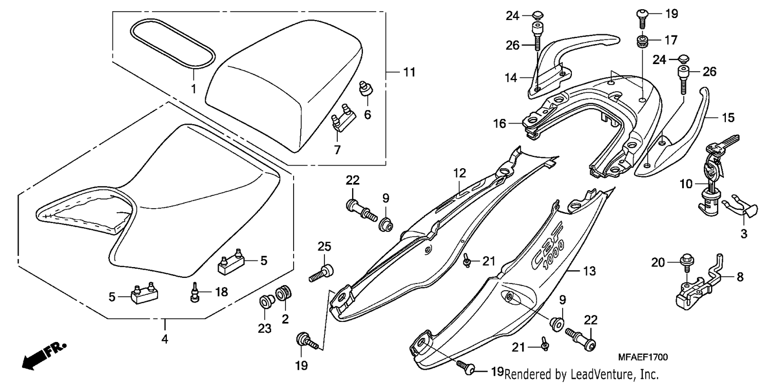 SEAT/REAR COWL