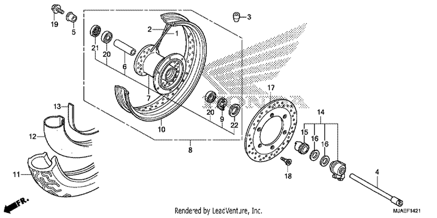  21 FRONT WHEEL (VT750S)