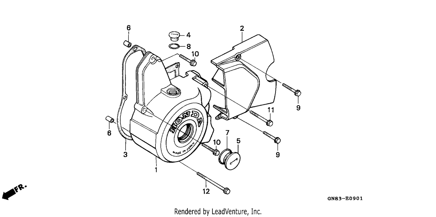 LEFT CRANKCASE COVER (C90MP/MT)
