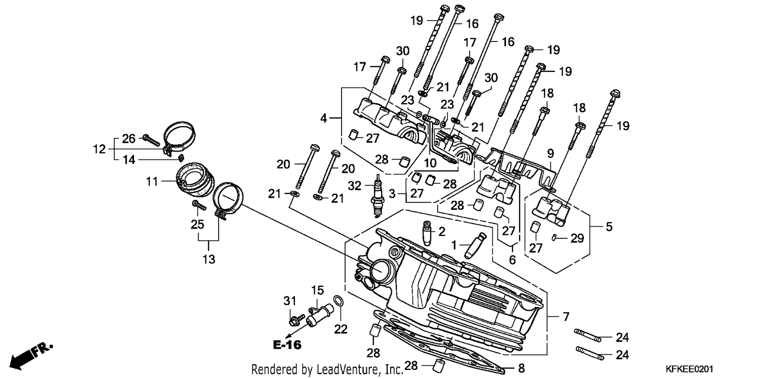 REAR CYLINDER HEAD