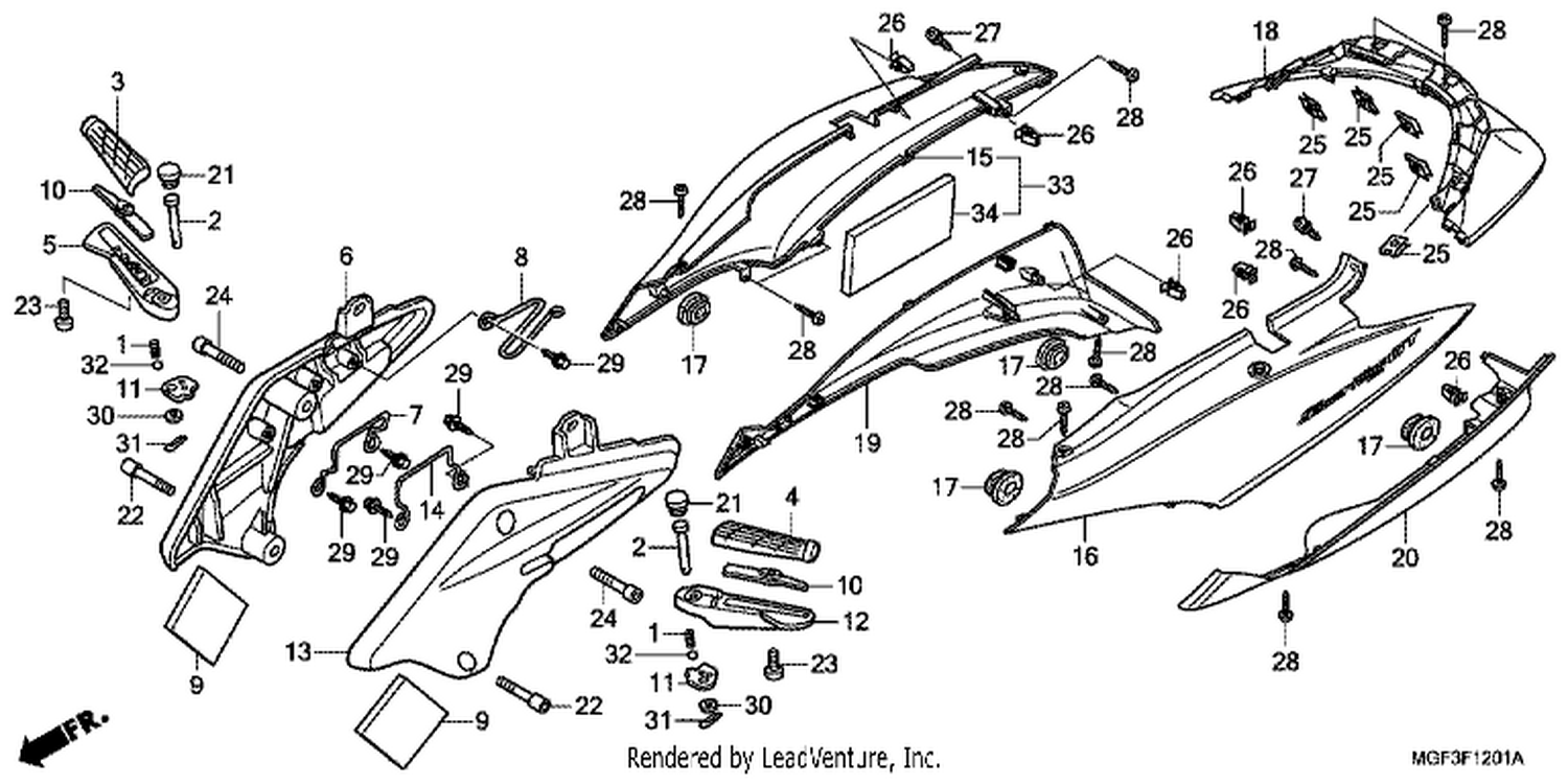  1 BODY COVER (FJS600A9 2KO/ FJS600AB/ DB)