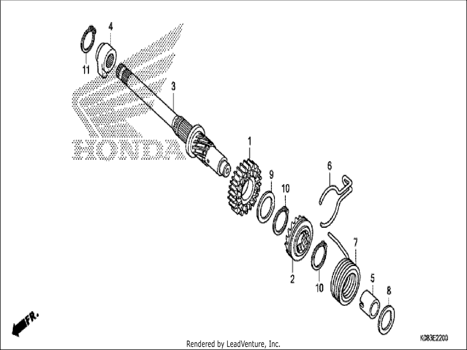  KICK STARTER SPINDLE
