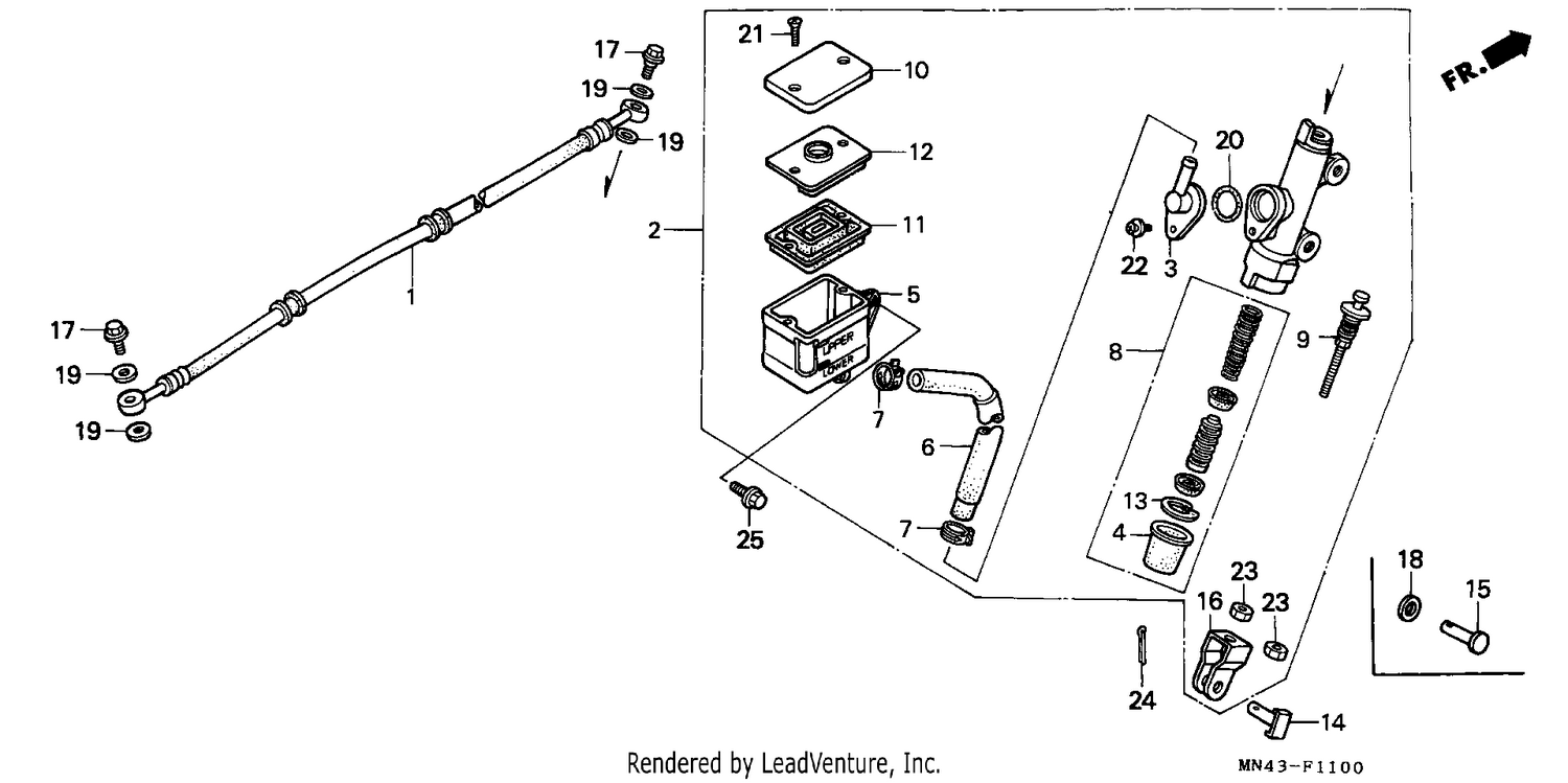 REAR BRAKE MASTER CYLINDER