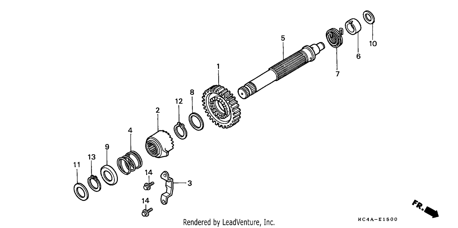 KICK STARTER SPINDLE