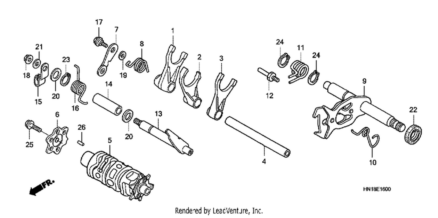  SHIFT DRUM/SHIFT FORK