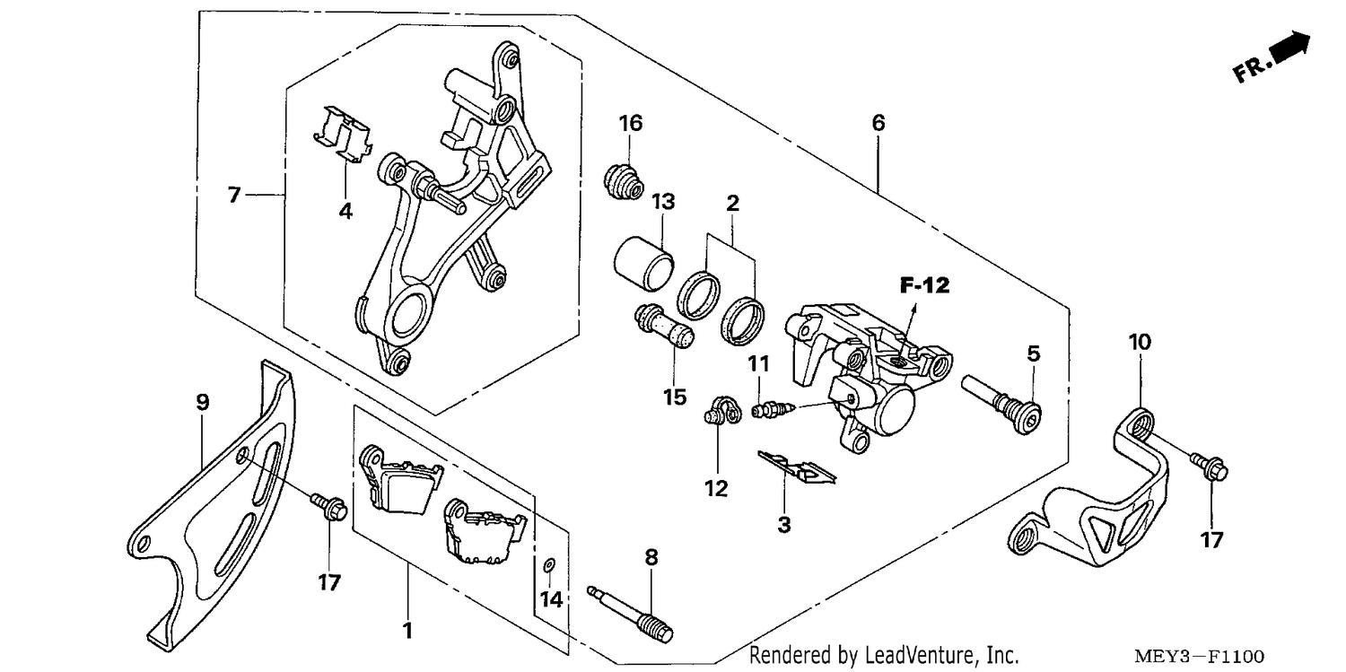 REAR BRAKE CALIPER