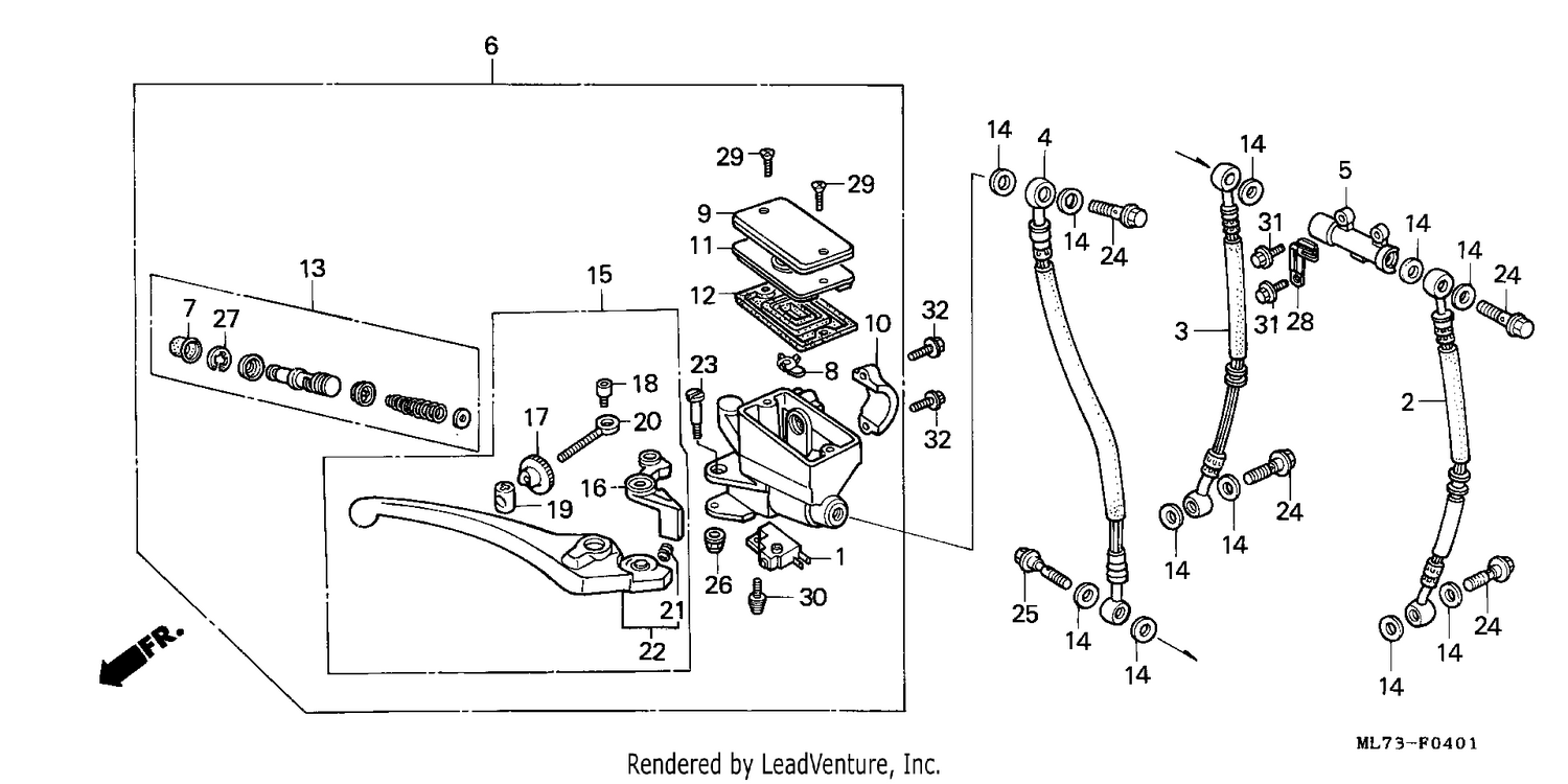 FRONT BRAKE MASTER CYLINDER (2)