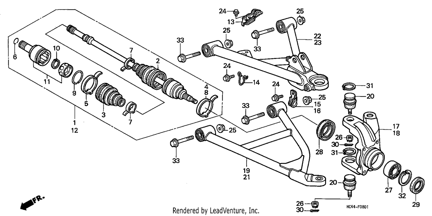 FRONT ARM (TRX300FW)