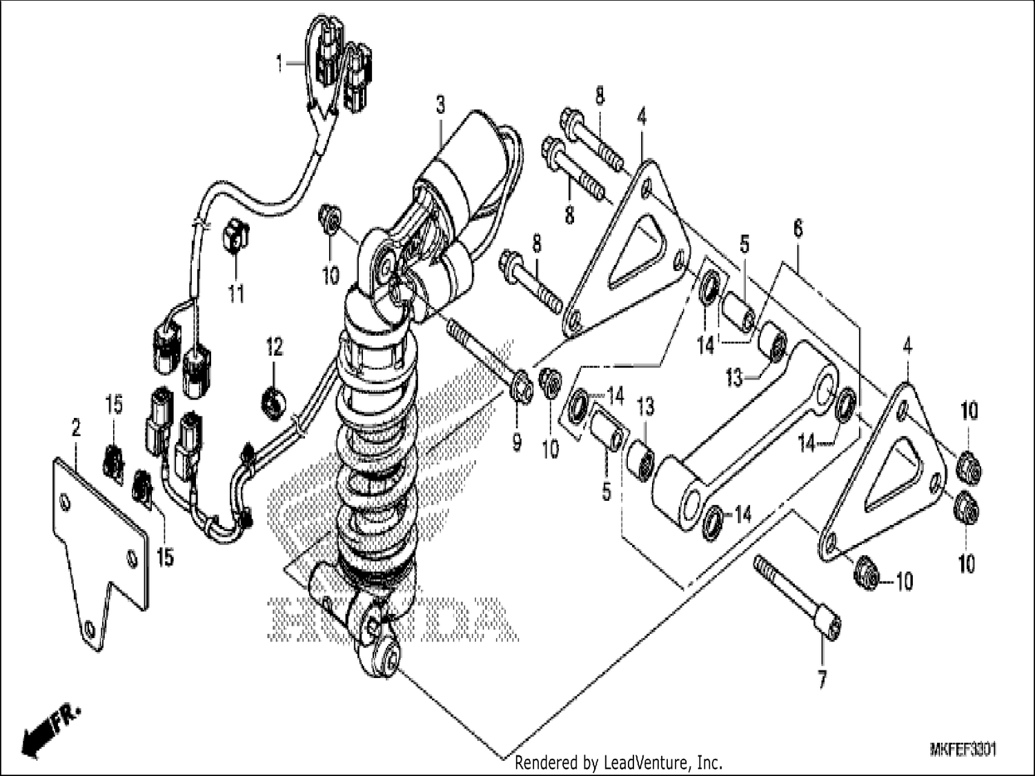  1 REAR CUSHION (CBR1000S1)