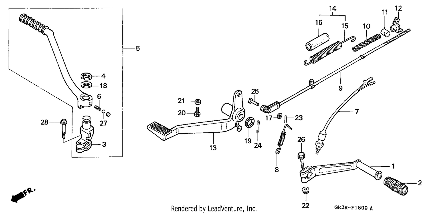 PEDAL/KICK STARTER ARM