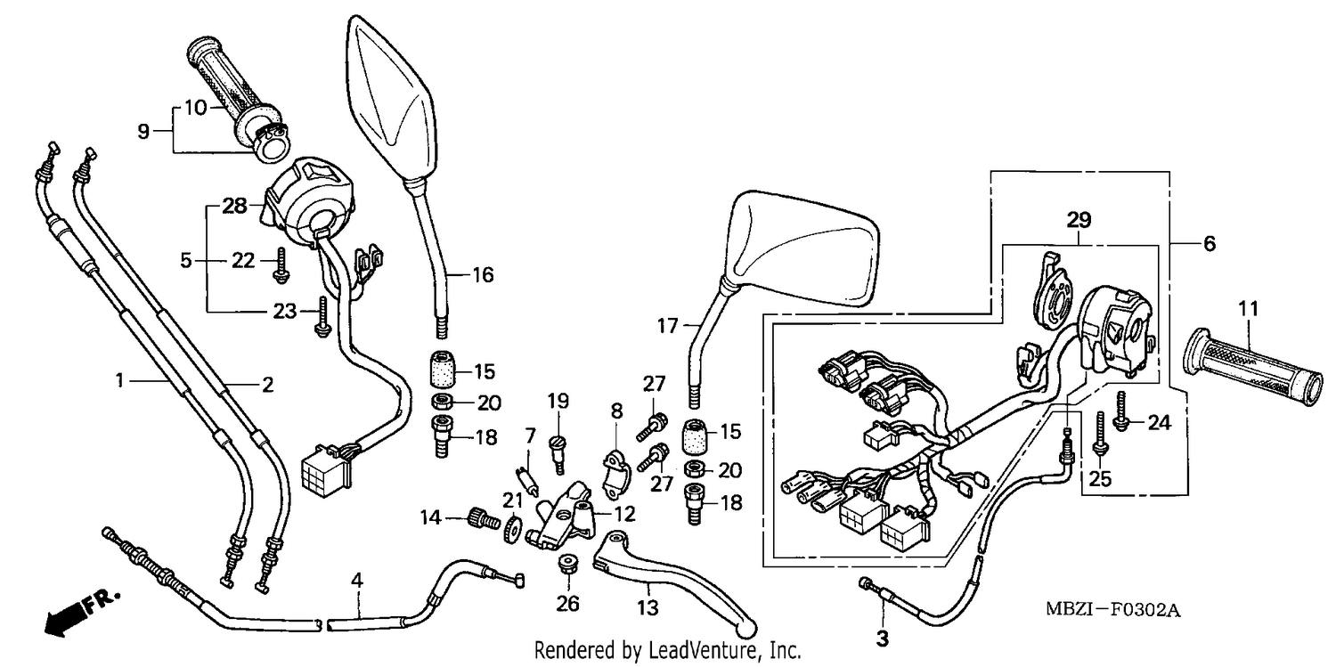 HANDLE LEVER/SWITCH/ CABLE (CB600F3/4/5/6)