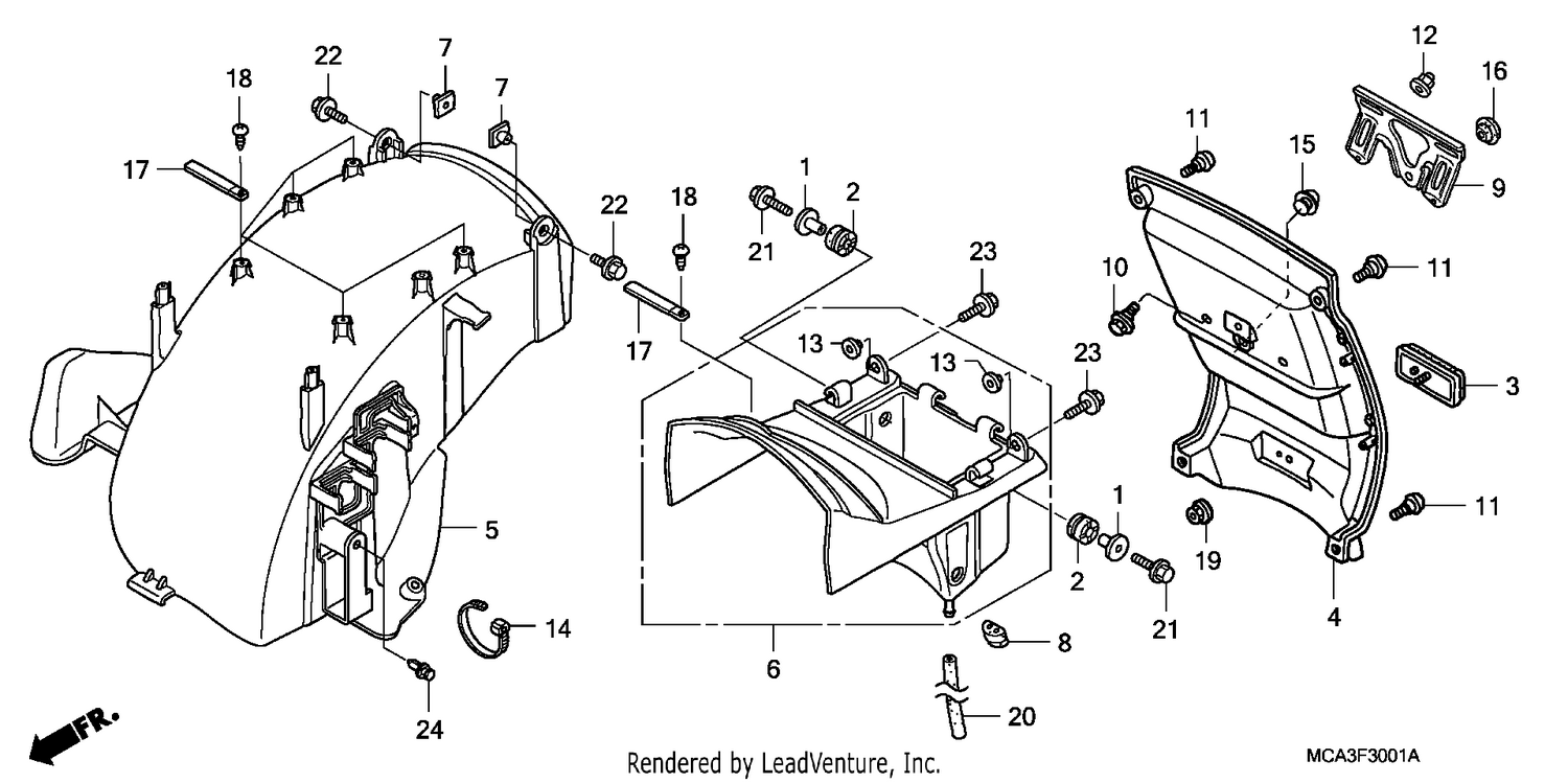 REAR FENDER (2) (6-BR) (7 /8-BR,KO,2U)