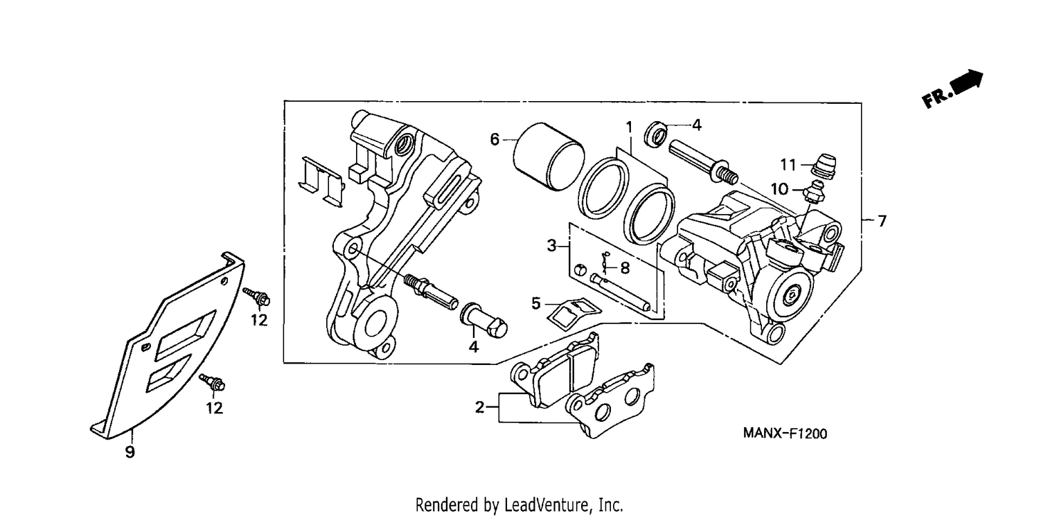 REAR BRAKE CALIPER