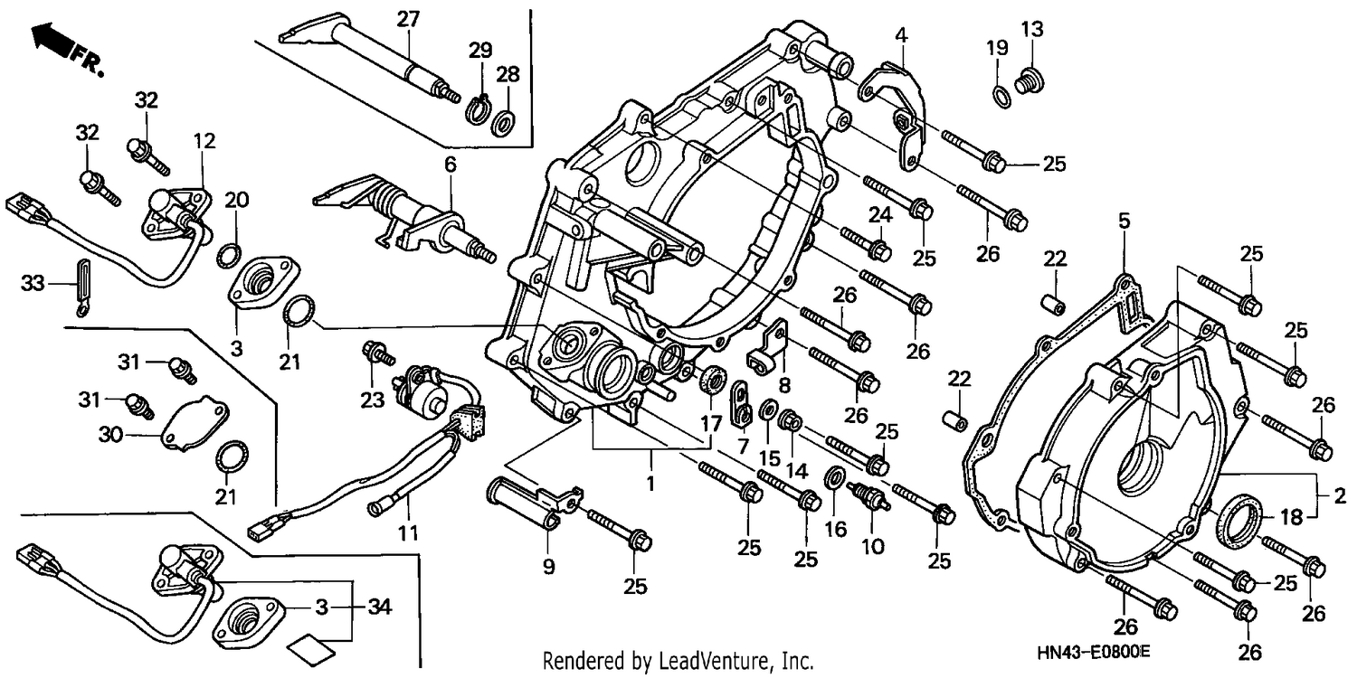 REAR CRANKCASE COVER