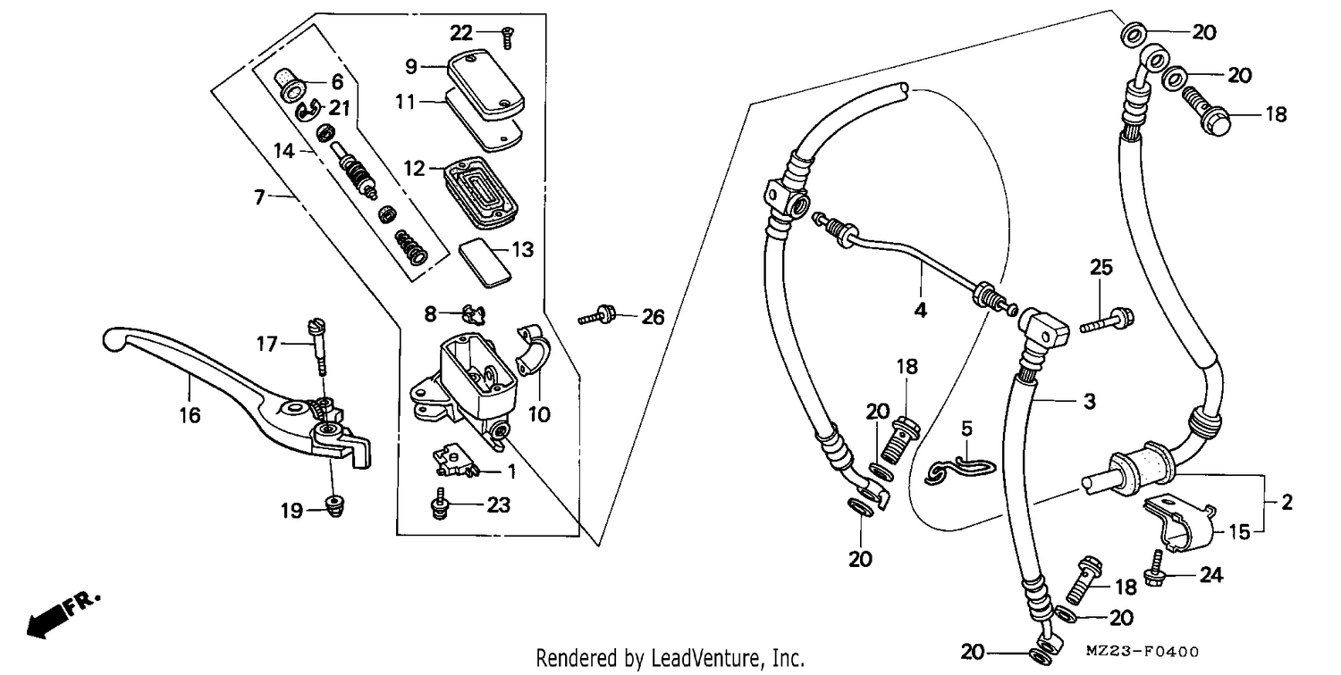 FR. BRAKE MASTER CYLINDER