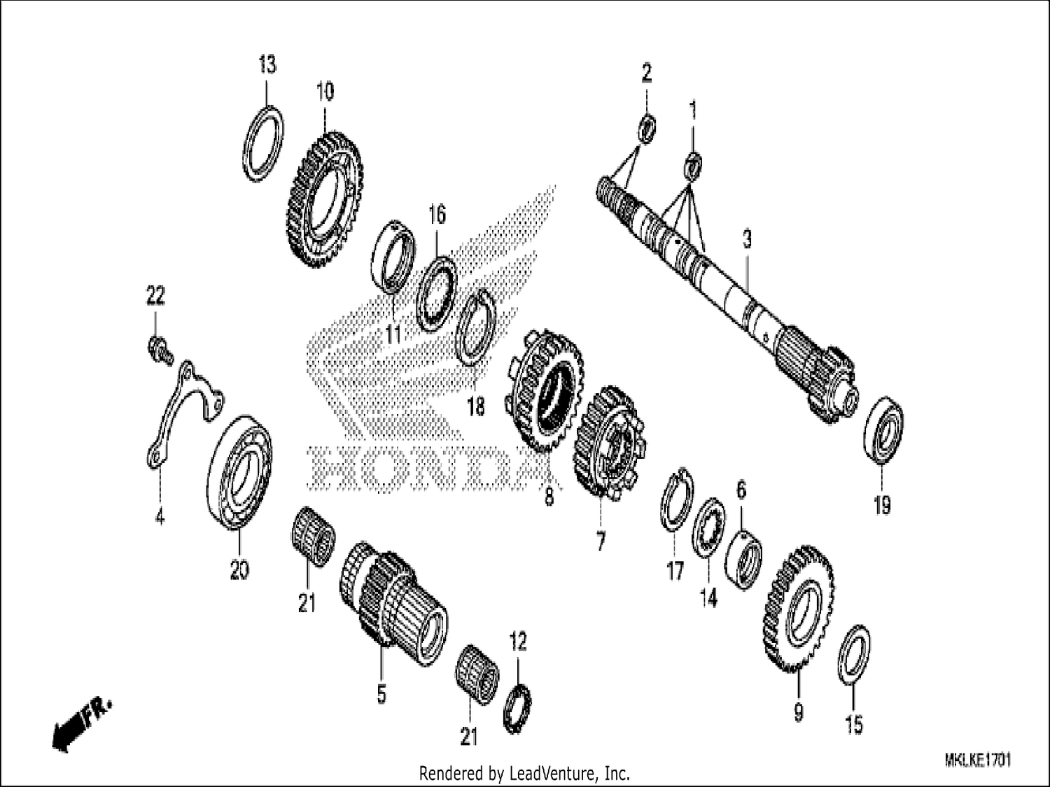  1 TRANSMISSION (MAINSHAFT) (NC750SD)
