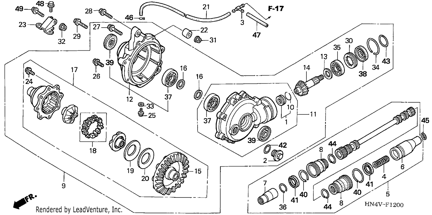 FRONT FINAL GEAR (TRX350FM/FE)