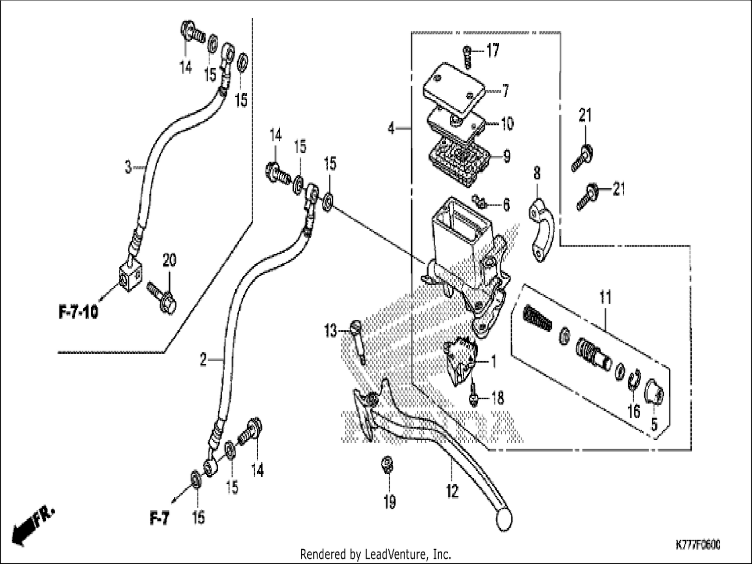  REAR BRAKE MASTER CYLINDER