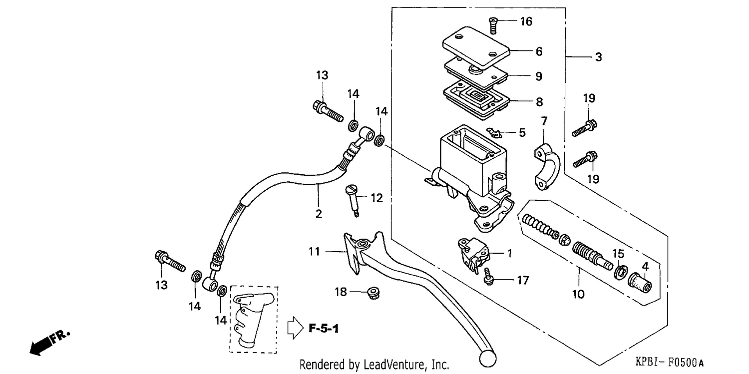 RR. BRAKE MASTER CYLINDER