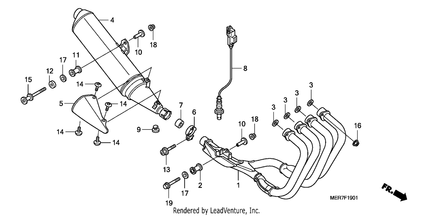 EXHAUST MUFFLER (CBF600S8/SA8/N8/NA8)