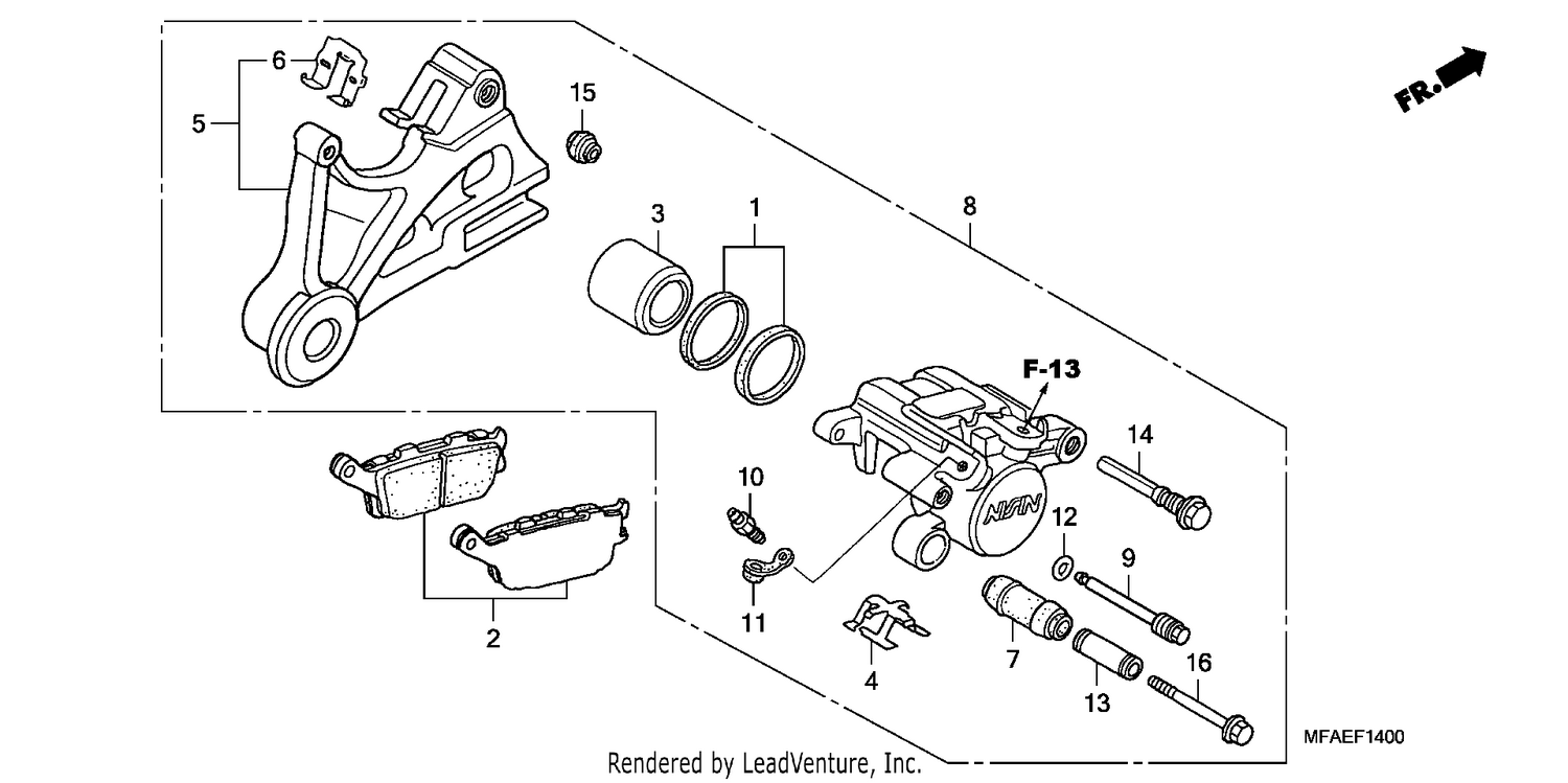 REAR BRAKE CALIPER (CBF1000)