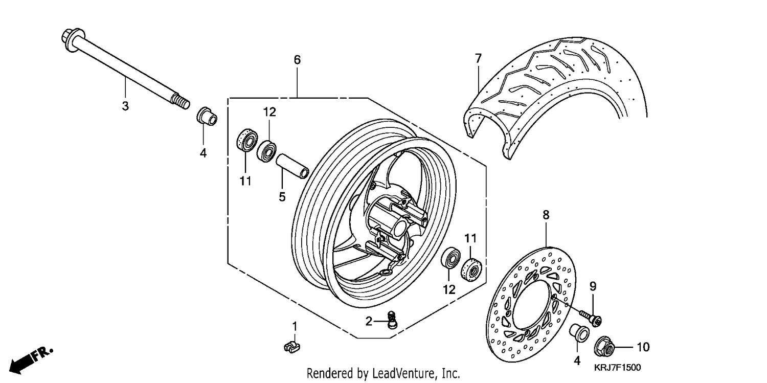 FRONT WHEEL (FES125)(FES150)