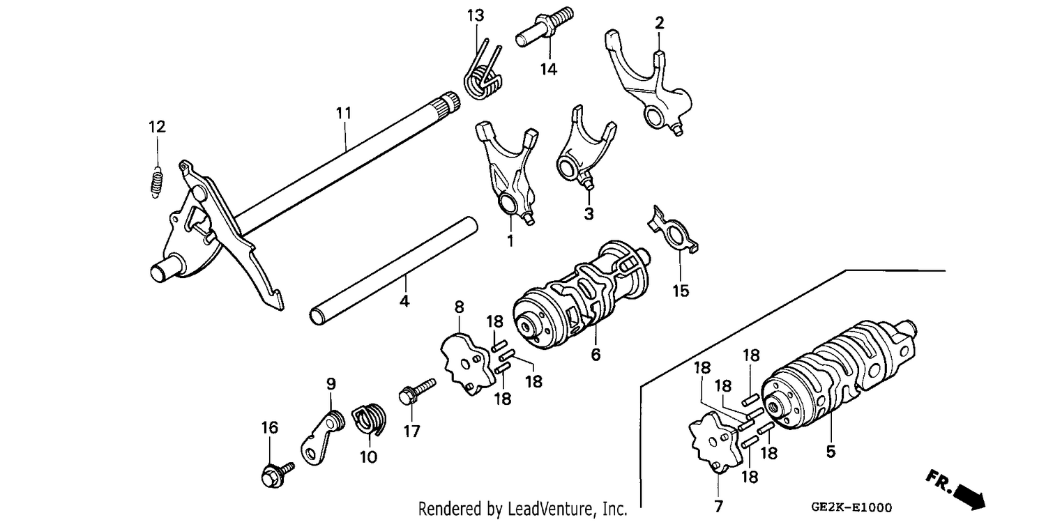 SHIFT DRUM/SHIFT FORK