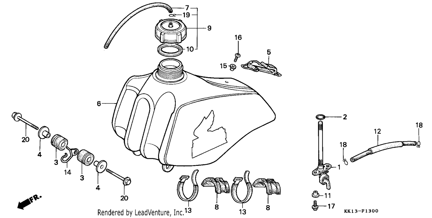 FUEL TANK (XR250RE/RF)