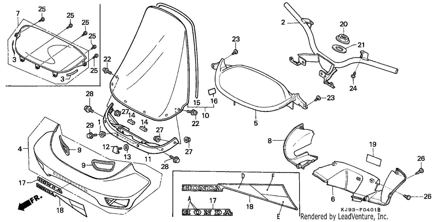 HANDLE PIPE/HANDLE COVER (CH125J/L/M/N/P/R)