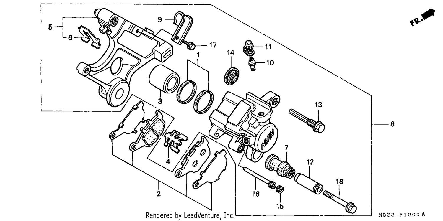 REAR BRAKE CALIPER