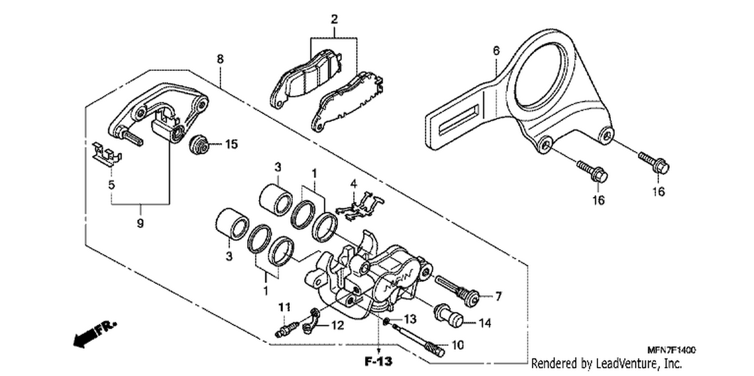  REAR BRAKE CALI PER (CB1000R)