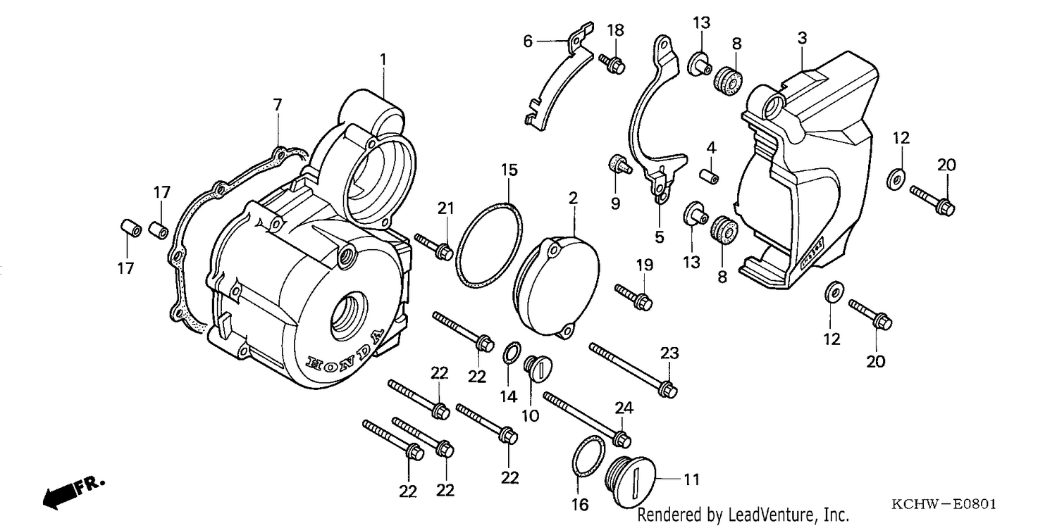 LEFT CRANKCASE COVER (2)