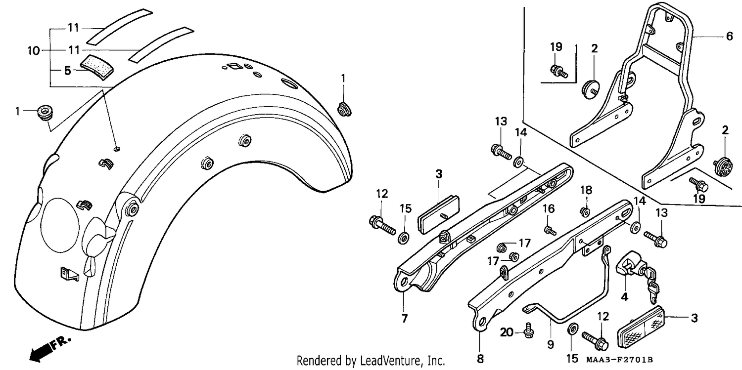 REAR FENDER (VT1100C2)