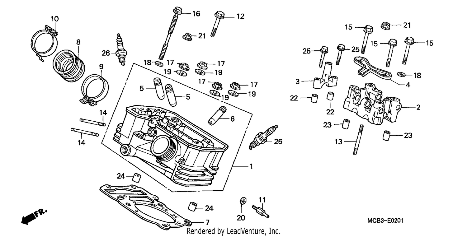 REAR CYLINDER HEAD