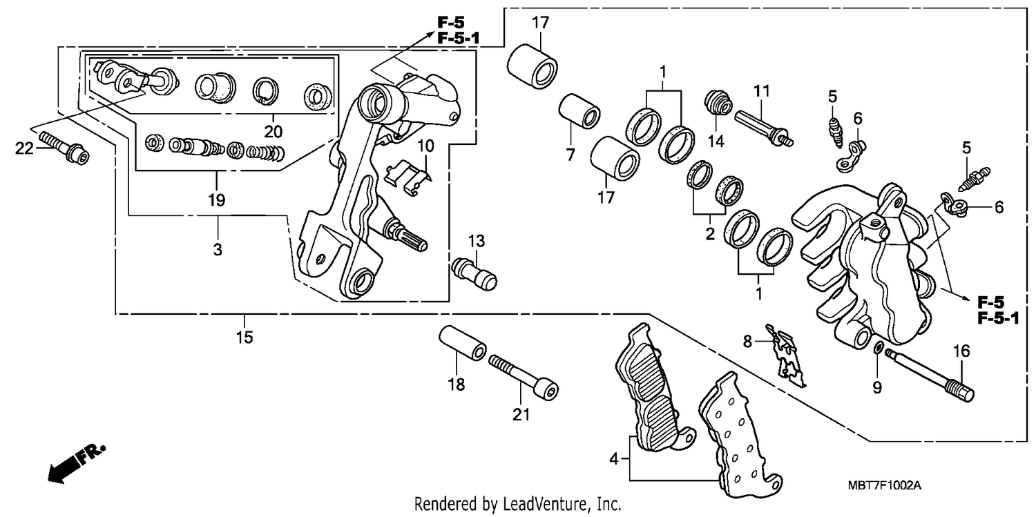 FRONT BRAKE CALIPER (L.)