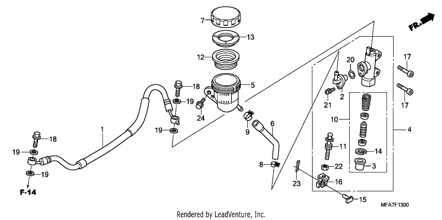 REAR BRAKE MASTER CYLINDER (CBF1000)
