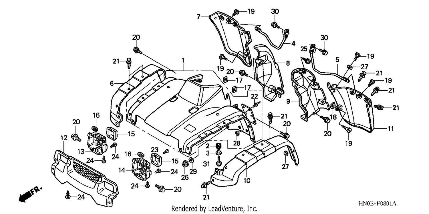 FRONT FENDER (TRX450FM)