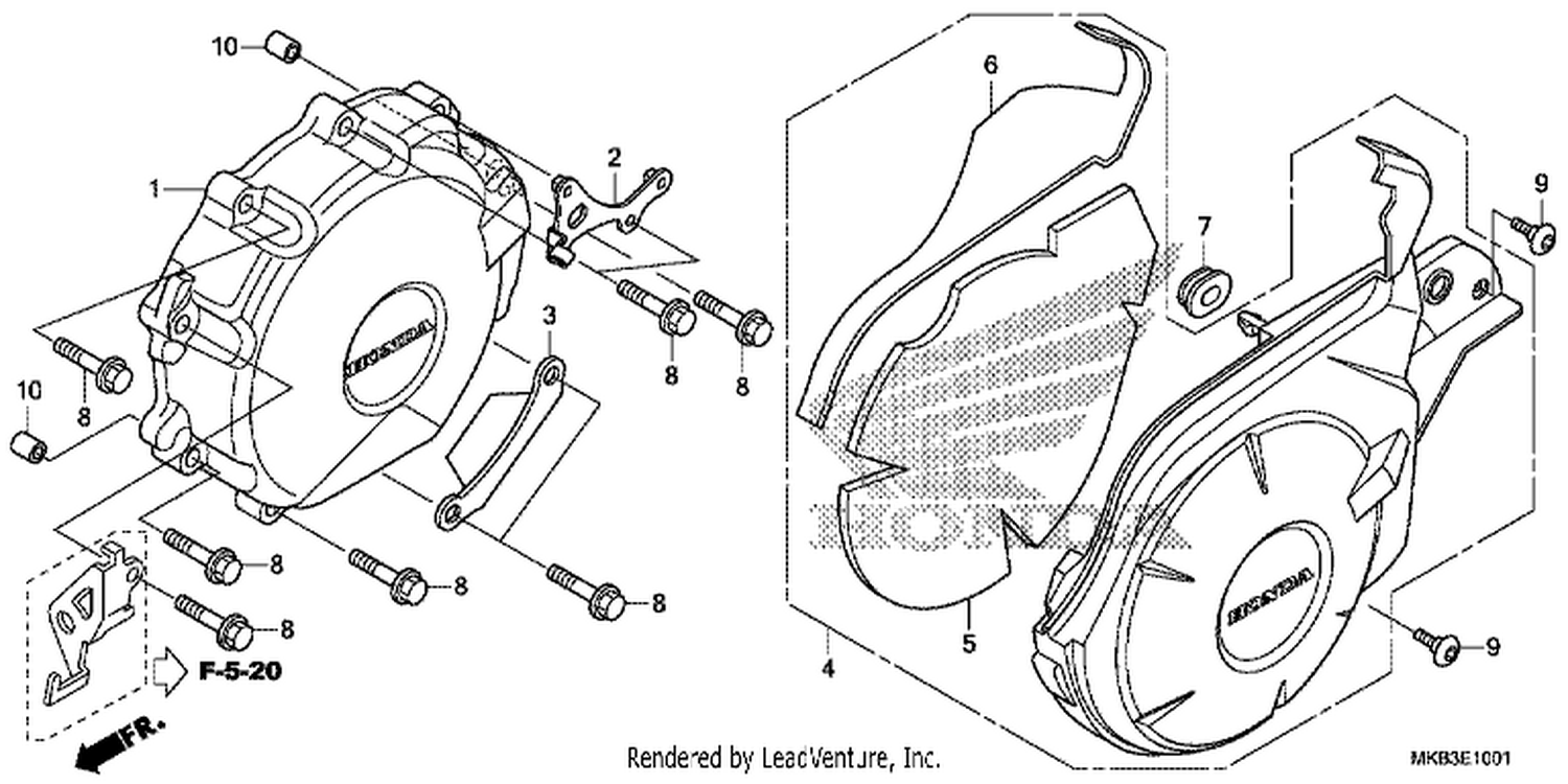  1 A.C. GENERATOR COVER ( CBR1000RR 2MA/ RA/ SA)