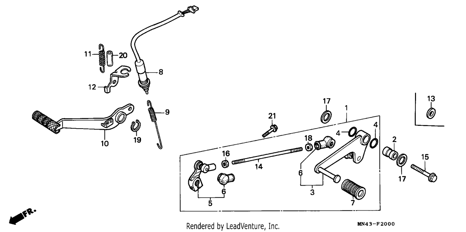 BRAKE PEDAL/CHANGE PEDAL