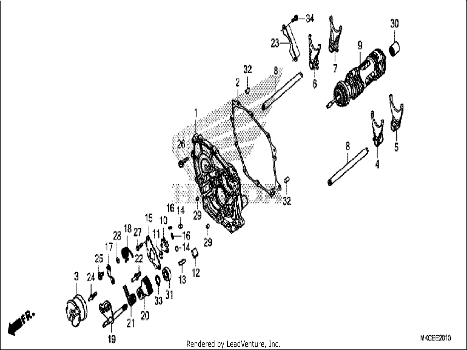  10 SHIFT DRUM/SHIFT FORK (DCT)