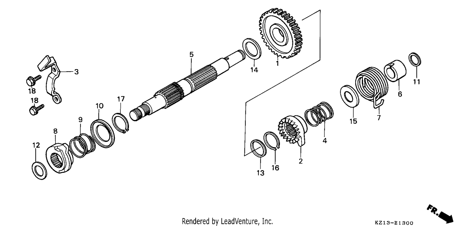 KICK STARTER SPINDLE
