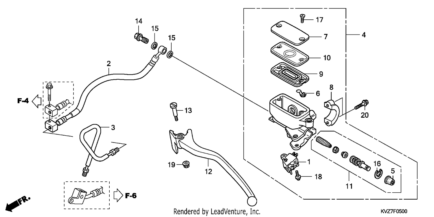 REAR BRAKE MASTER CYLINDER (NSS250S)