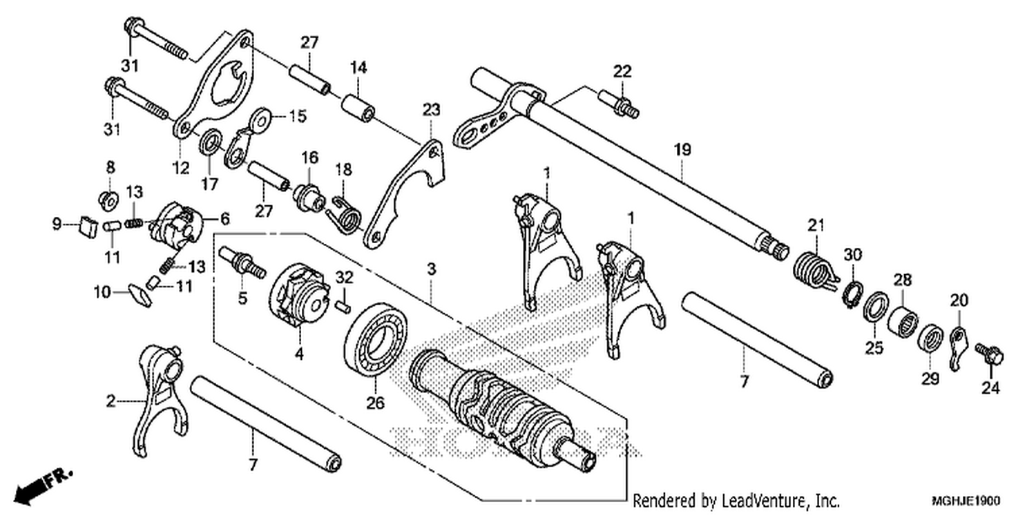  GEARSHIFT DRUM (VFR1200X/XA/XL)