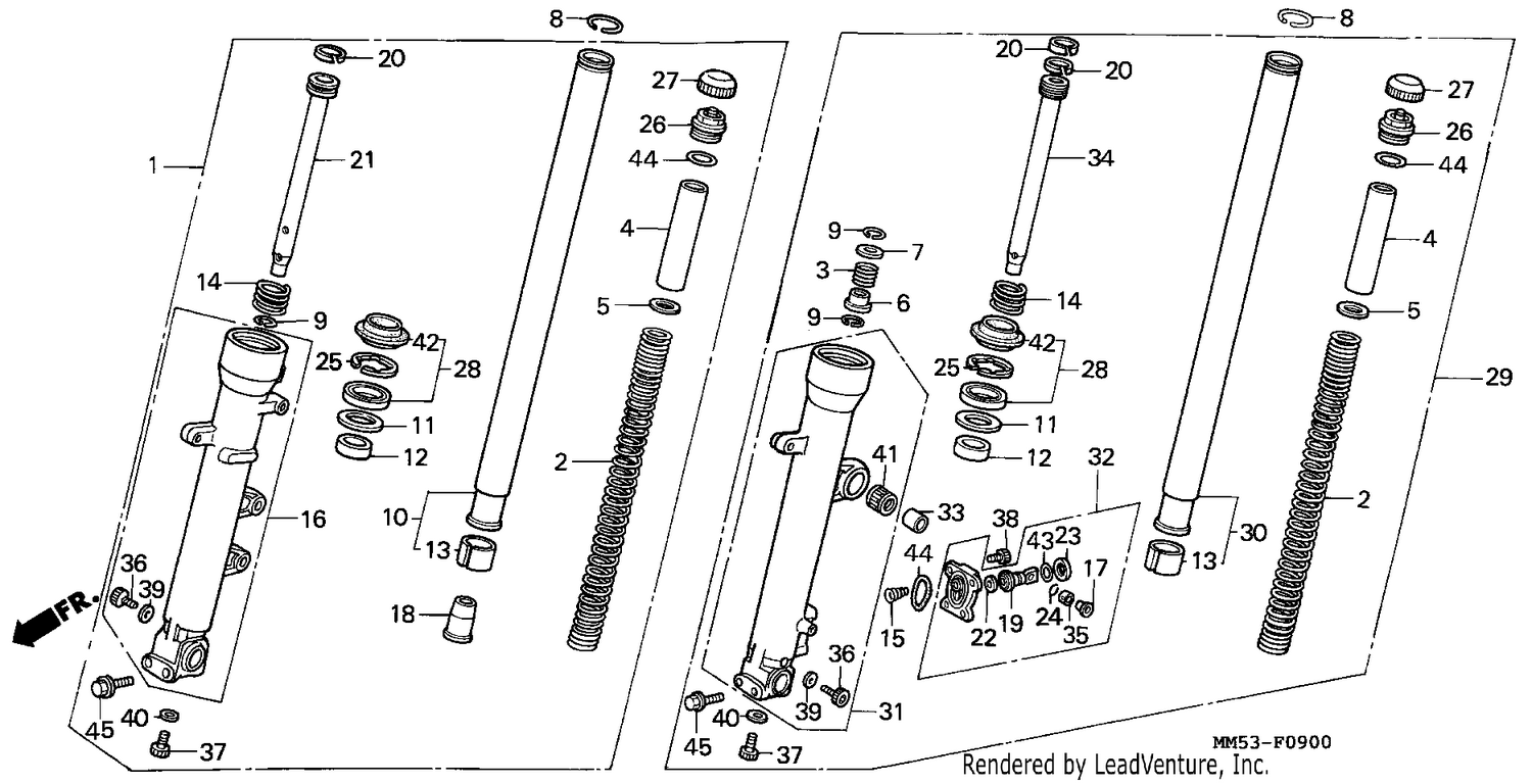 FRONT FORK (CBR1000FH/FJ/FM)