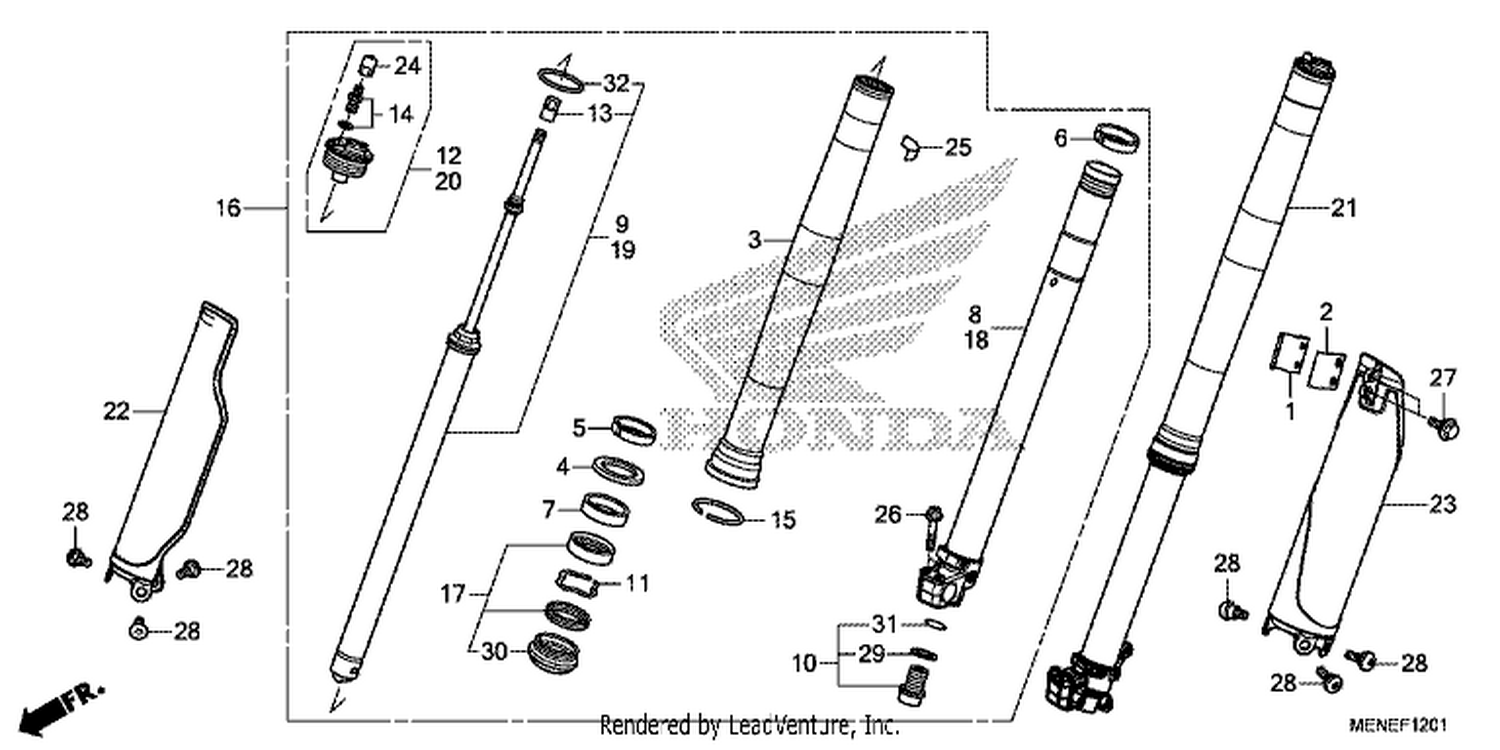  1 FRONT FORK (F/G)