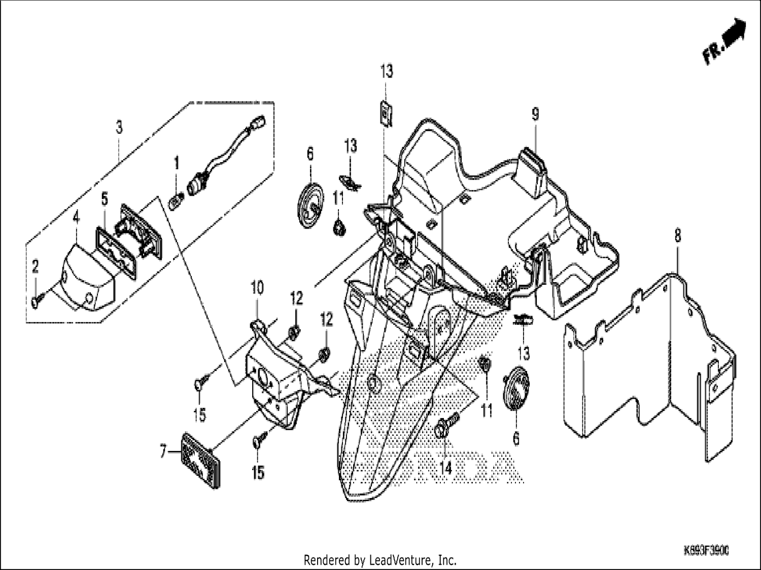  REAR FENDER/LICENSE LIGHT