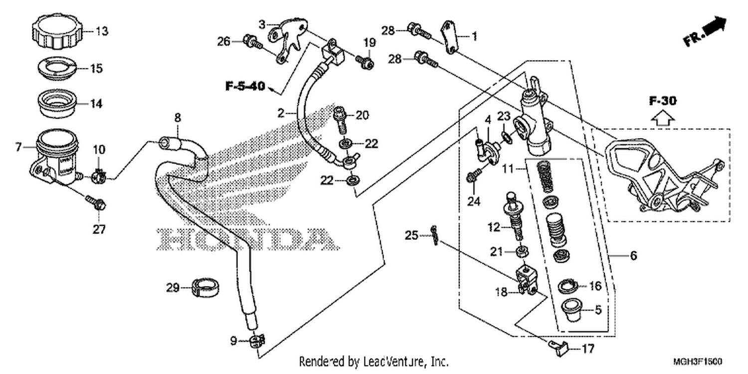  RR. BRAKE MASTER CYLINDER