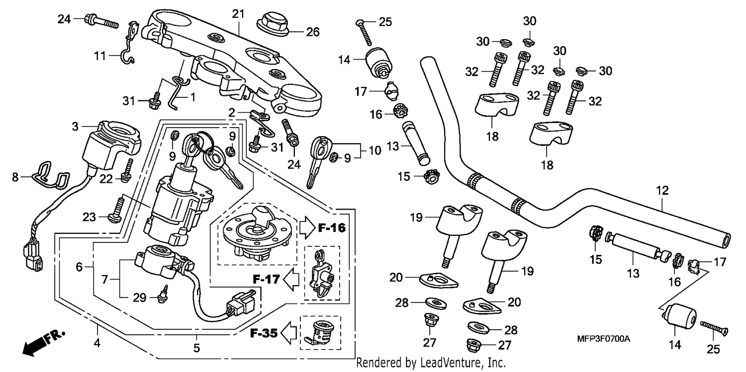 HANDLE PIPE/TOP BRIDGE