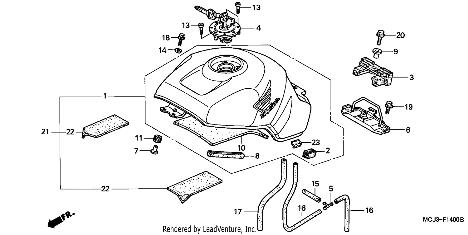 FUEL TANK (CBR900RRY,1/RE1)