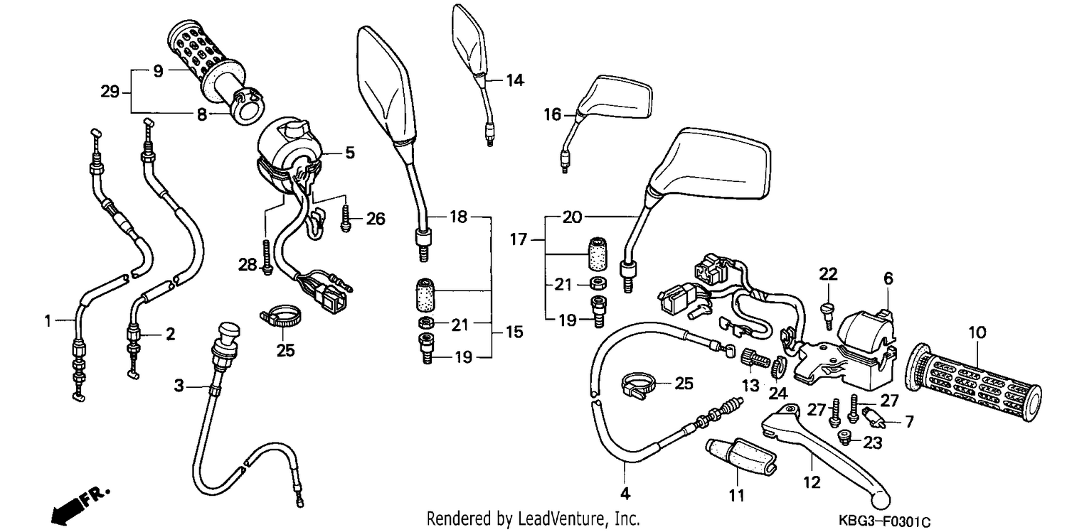 HANDLE LEVER/SWITCH/CABLE (2)